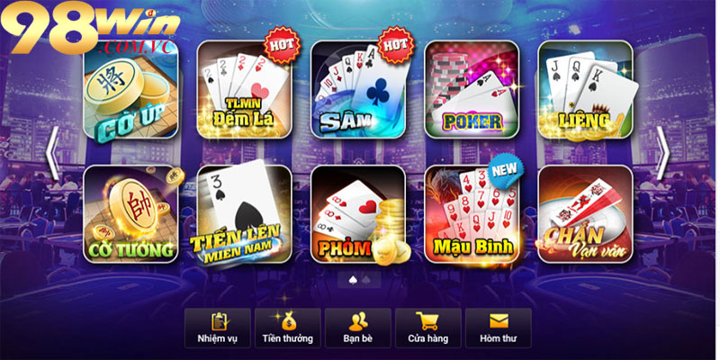 Chi tiết về game bài đổi thưởng tại nhà cái 98win