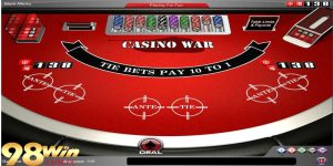 Luật chơi casino war tại 98win